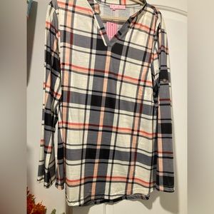 Plaid Breastfeeding friendly tunic